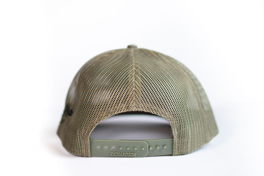 Better Man Beard Logo Hat Loden And Black