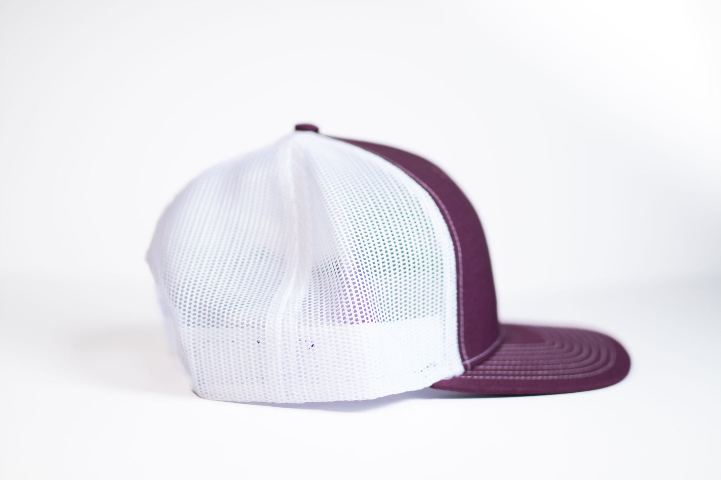 Better Man Beard Logo Hat Maroon And White