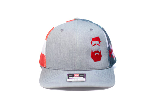 Better Man Beard Logo Hat Stars And Stripes