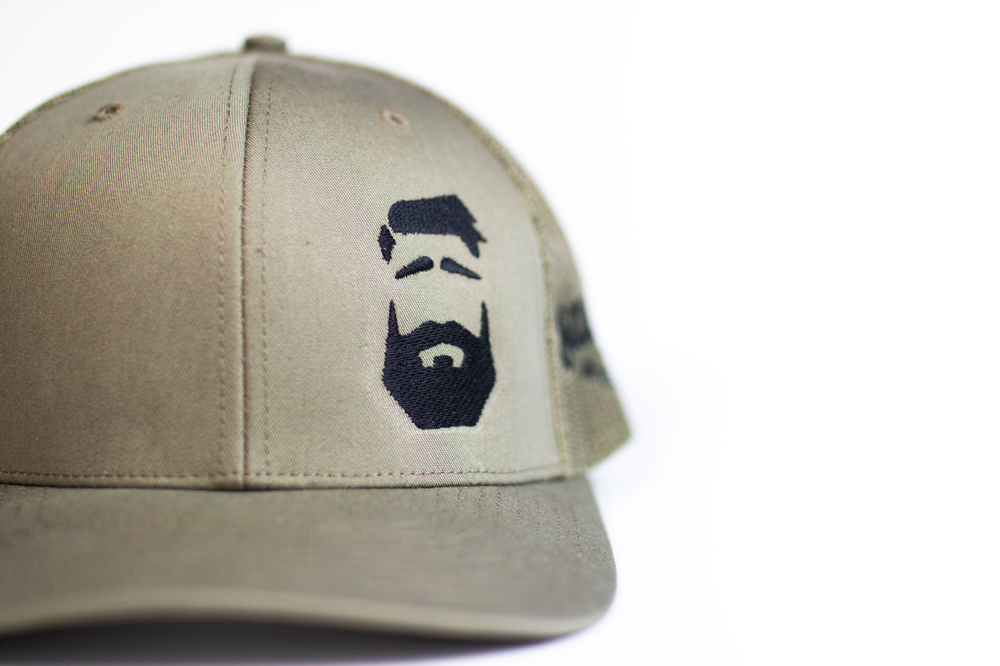 Better Man Beard Logo Hat Loden And Black