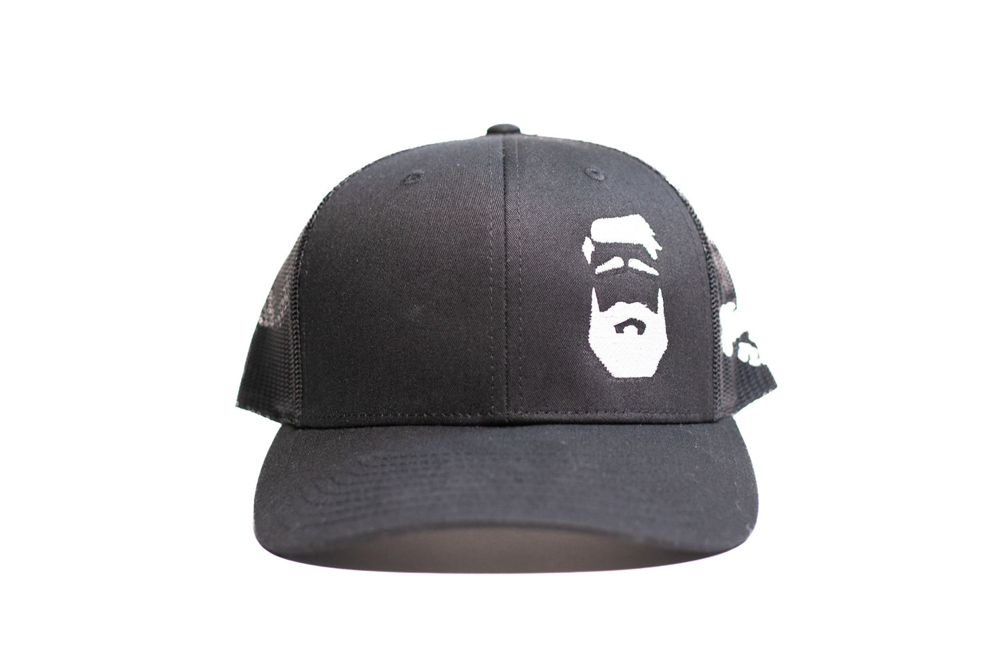 Better Man Beard Logo Hat Black Hat With White Logo